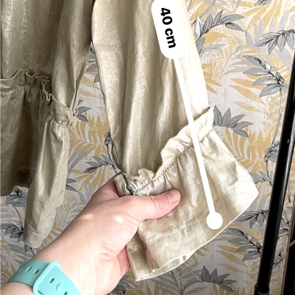 EFFETI MADA Beige/Taupe Summer Button Up Jacket 3/4 Sleeve Size L.  B002 - Picture 10 of 11